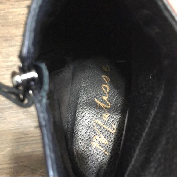 Matisse Black Leather Western Ankle Boots Size 9 - Picture 2 of 9